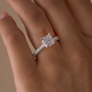 1.79 Princess Lab Diamond Engagement Ring