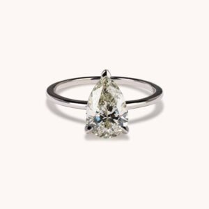 New Arrivals 2.01 Pear Natural Diamond Engagement Ring