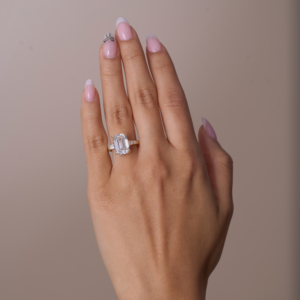 New Arrivals 5.04 Emerald Lab Diamond Engagement Ring