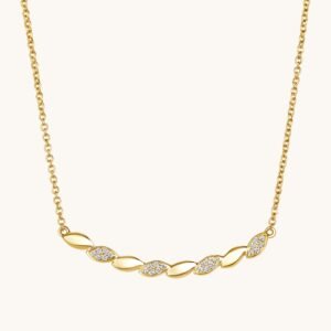 New Arrivals Alternating Diamond Twist Necklace