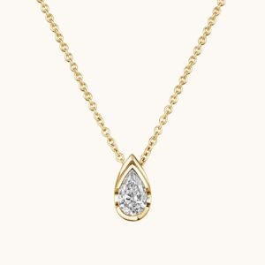 New Arrivals Bezel Pear Lab Diamond Solitaire Pendant