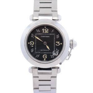 New Arrivals Cartier Pasha 35mm Black Dial Watch Ref# W31043M7
