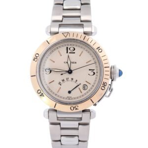 New Arrivals Cartier Pasha 38mm Cream Dial Watch Ref# W31012H3