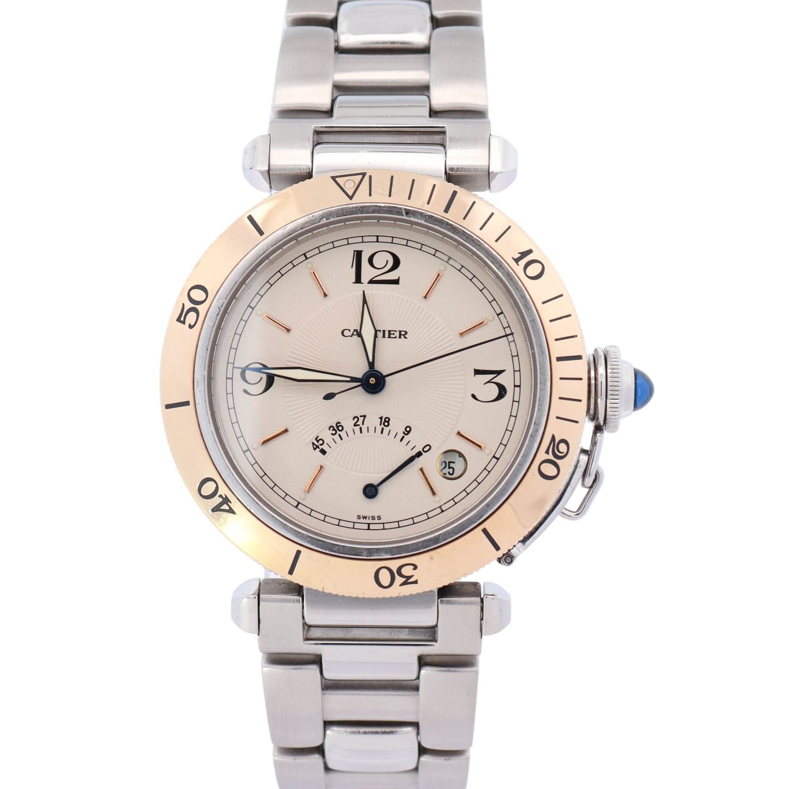 Cartier Pasha 38mm Cream Dial Watch Ref# W31012H3 Cartier Pasha 38mm Cream Dial Watch Ref# W31012H3