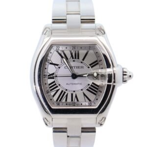 New Arrivals Cartier Roadster 38mm Silver Dial Watch Ref# W62032X6
