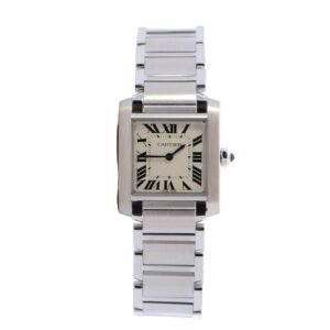 New Arrivals Cartier Tank 20mm Ivory Dial Watch Ref# W51008Q3