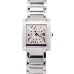 New Arrivals Cartier Tank 25.7x21.2mm Silver Dial Watch Ref# WSTA0065