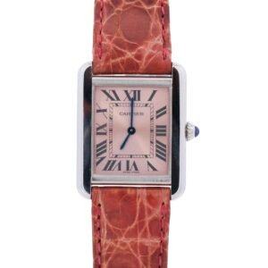 New Arrivals Cartier Tank 31mm Pink Dial Watch Ref# W5200000