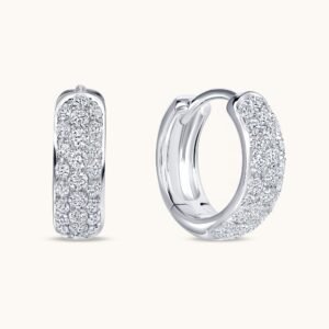 New Arrivals Chunky Pave Lab Diamond Huggie