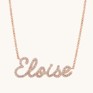 New Arrivals Classic Cursive Diamond Name Necklace