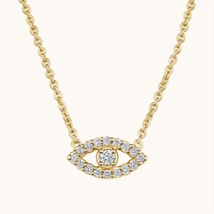 New Arrivals Dainty Diamond Evil Eye Necklace