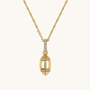 New Arrivals Diamond Football Pendant