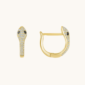 New Arrivals Diamond Snake Huggie Earrings