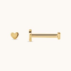 New Arrivals Heart Flat Back Single Stud Earring