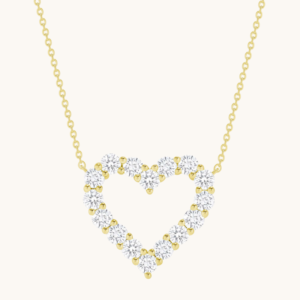 New Arrivals Lab Diamond Heart Pendant Necklace