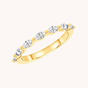New Arrivals Marquise Diamond Shared Prong Band
