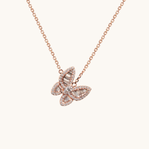 New Arrivals Mixed Diamond Butterfly Pendant