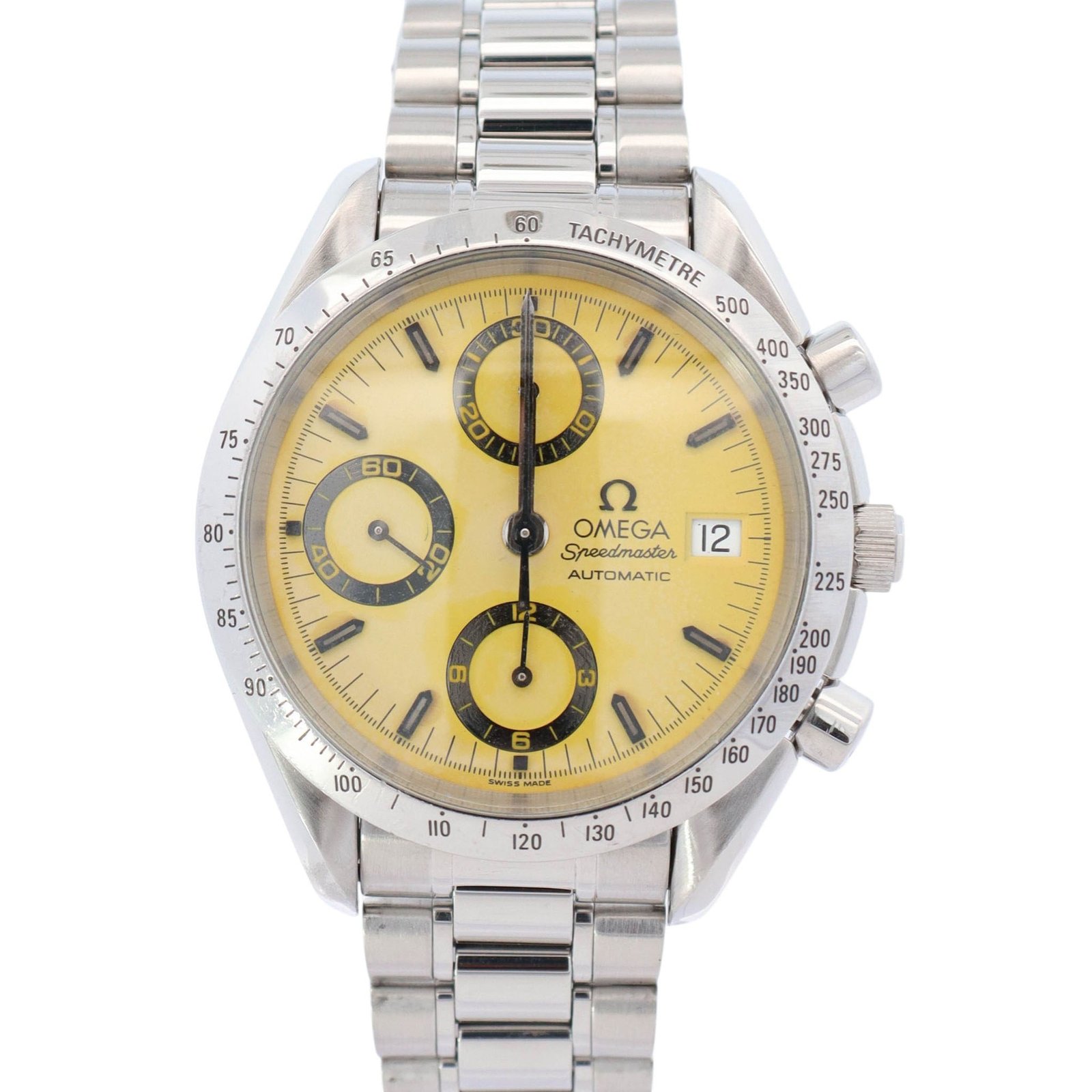 Omega Speedmaster 39mm Yellow Dial Watch Ref# 3511.12.00 Omega Speedmaster 39mm Yellow Dial Watch Ref# 3511.12.00