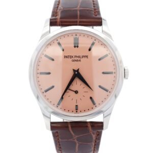 New Arrivals Patek Philippe Calatrava 38mm Salmon Dial Watch Ref# 6196P-001