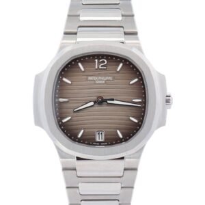 Patek Philippe Nautilus Stainless Steel 35mm Grey Arabic & Stick Dial Watch Reference# 7118/1A-011