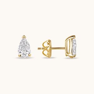 New Arrivals Pear Lab Diamond Stud Earrings