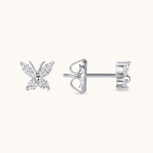 New Arrivals Petite Butterfly Diamond Stud Earrings