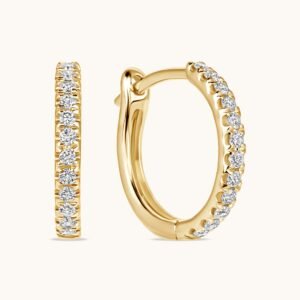 New Arrivals Petite Classic Diamond Huggie Earrings