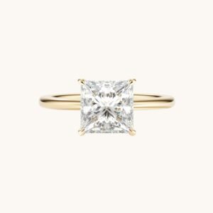 Princess Lab Diamond Solitaire Engagement Ring