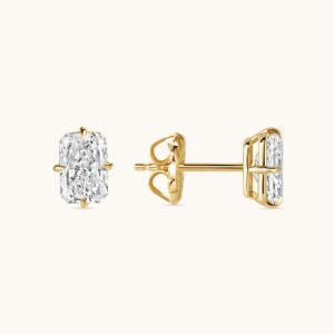 New Arrivals Radiant Lab Diamond Compass Stud Earrings