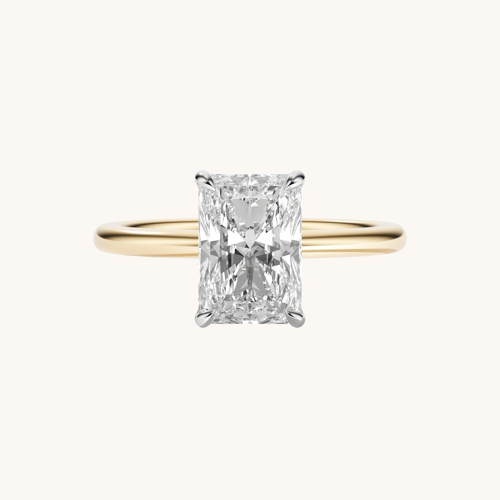 Radiant Lab Diamond Solitaire Engagement Ring Radiant Lab Diamond Solitaire Engagement Ring