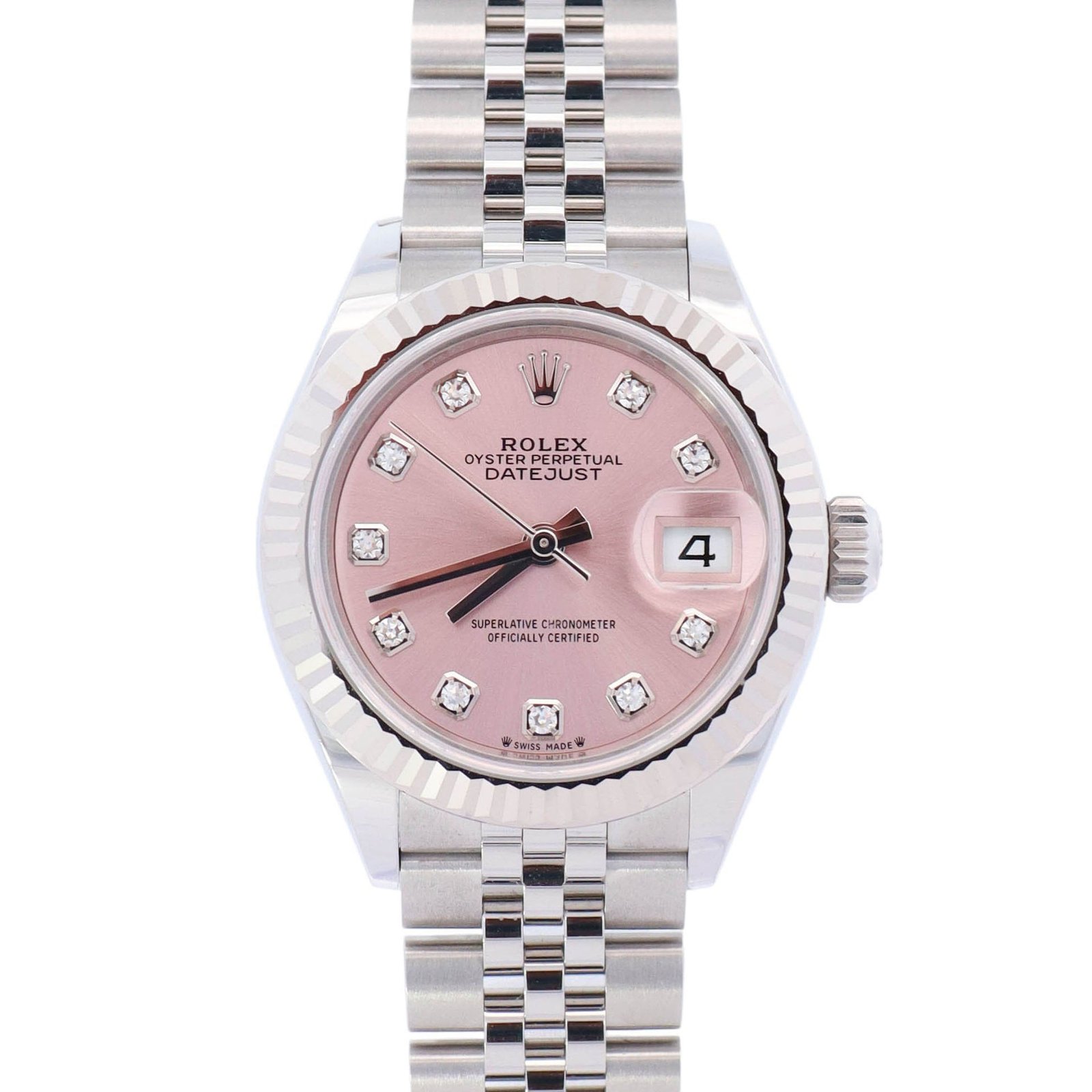 Rolex Datejust 28mm Pink Dial Watch Ref# 279174 Rolex Datejust 28mm Pink Dial Watch Ref# 279174