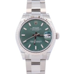 New Arrivals Rolex Datejust 31mm Green Stick Dial Watch Ref# 278274