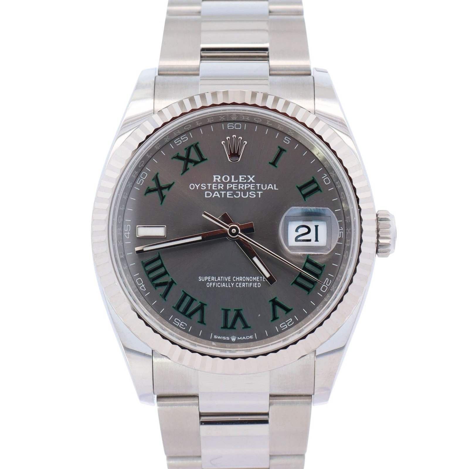Rolex Datejust 36mm Wimbledon Dial Watch Ref# 126234 Rolex Datejust 36mm Wimbledon Dial Watch Ref# 126234
