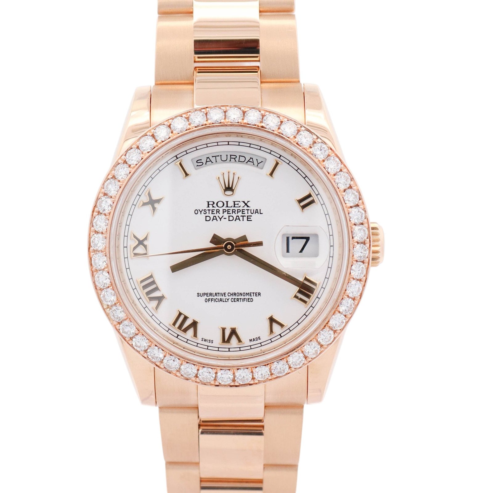Rolex Day-Date 36mm White Dial Watch Ref# 118208 Rolex Day-Date 36mm White Dial Watch Ref# 118208
