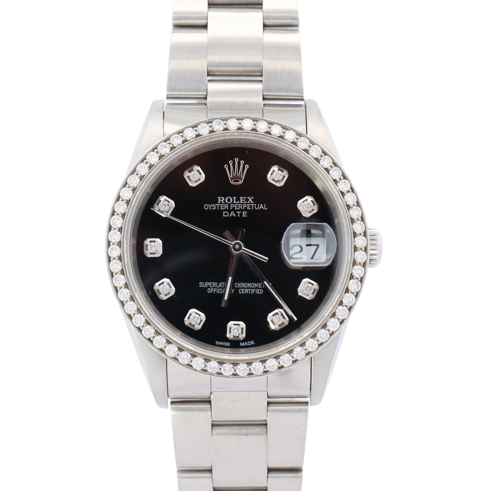 Rolex Perpetual Date 34mm Black Dial Watch Ref# 15210 Rolex Perpetual Date 34mm Black Dial Watch Ref# 15210