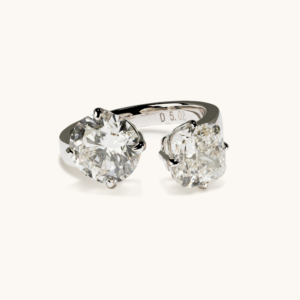 New Arrivals Round and Cushion Toi et Moi Lab Diamond Engagement Ring
