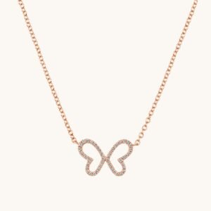 New Arrivals Single Butterfly Diamond Necklace