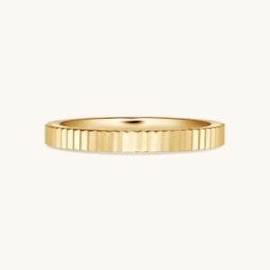 New Arrivals Solid Gold Fluted Band
