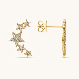 New Arrivals Star Climber Diamond Earrings