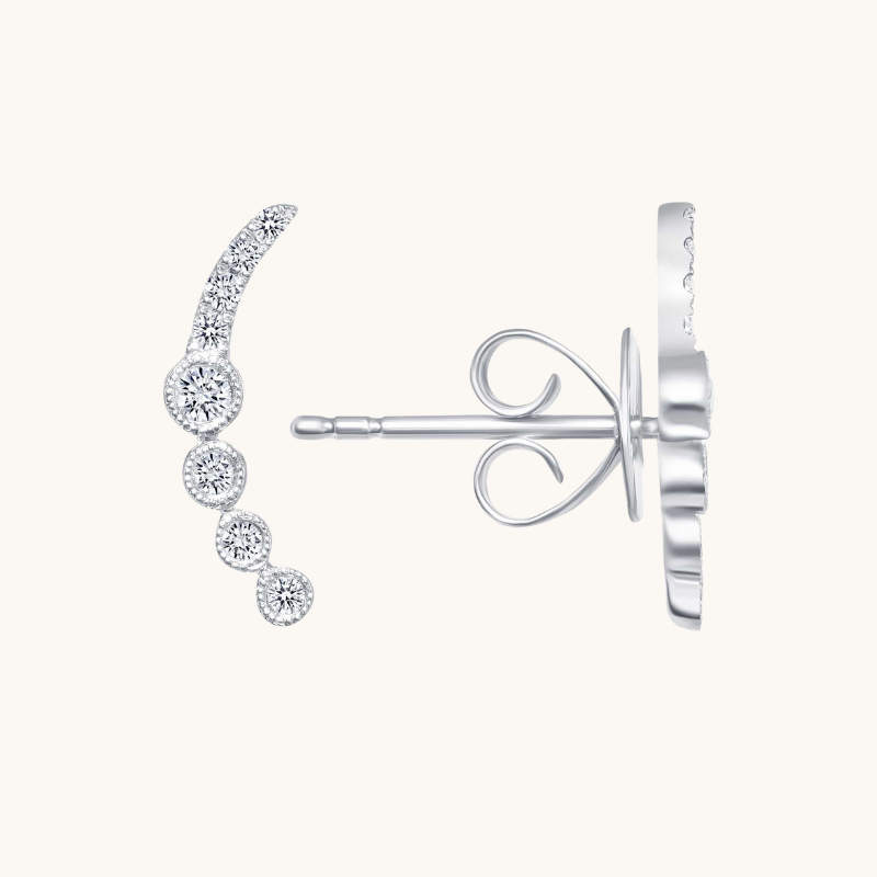 The Diamond Ear Climber Earrings The Diamond Ear Climber Earrings