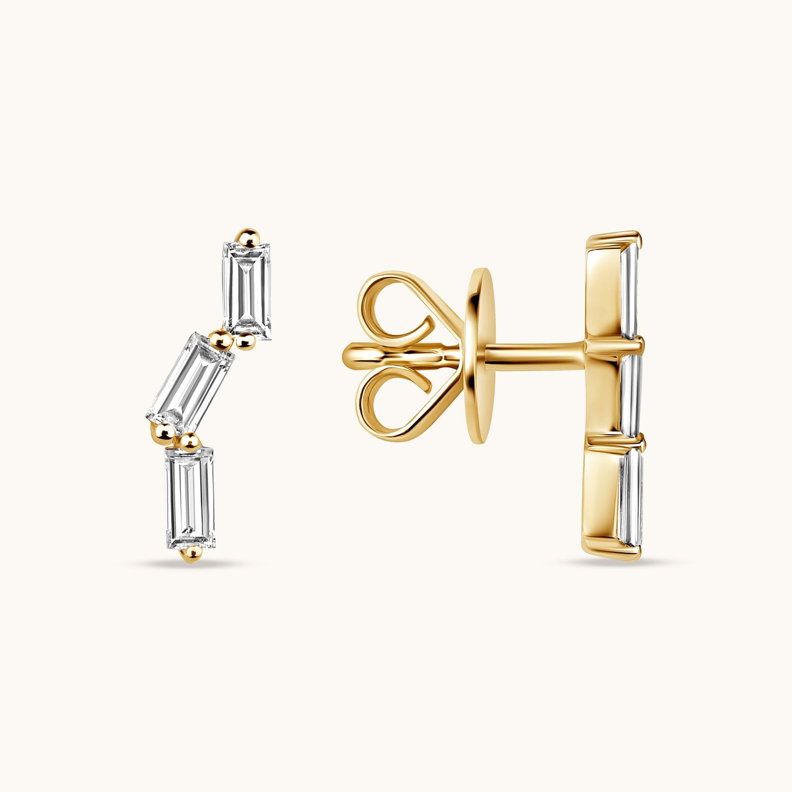 The Ella Baguette Diamond Stud Earrings The Ella Baguette Diamond Stud Earrings