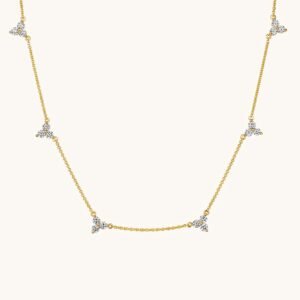 New Arrivals Trio Lab Diamond Necklace