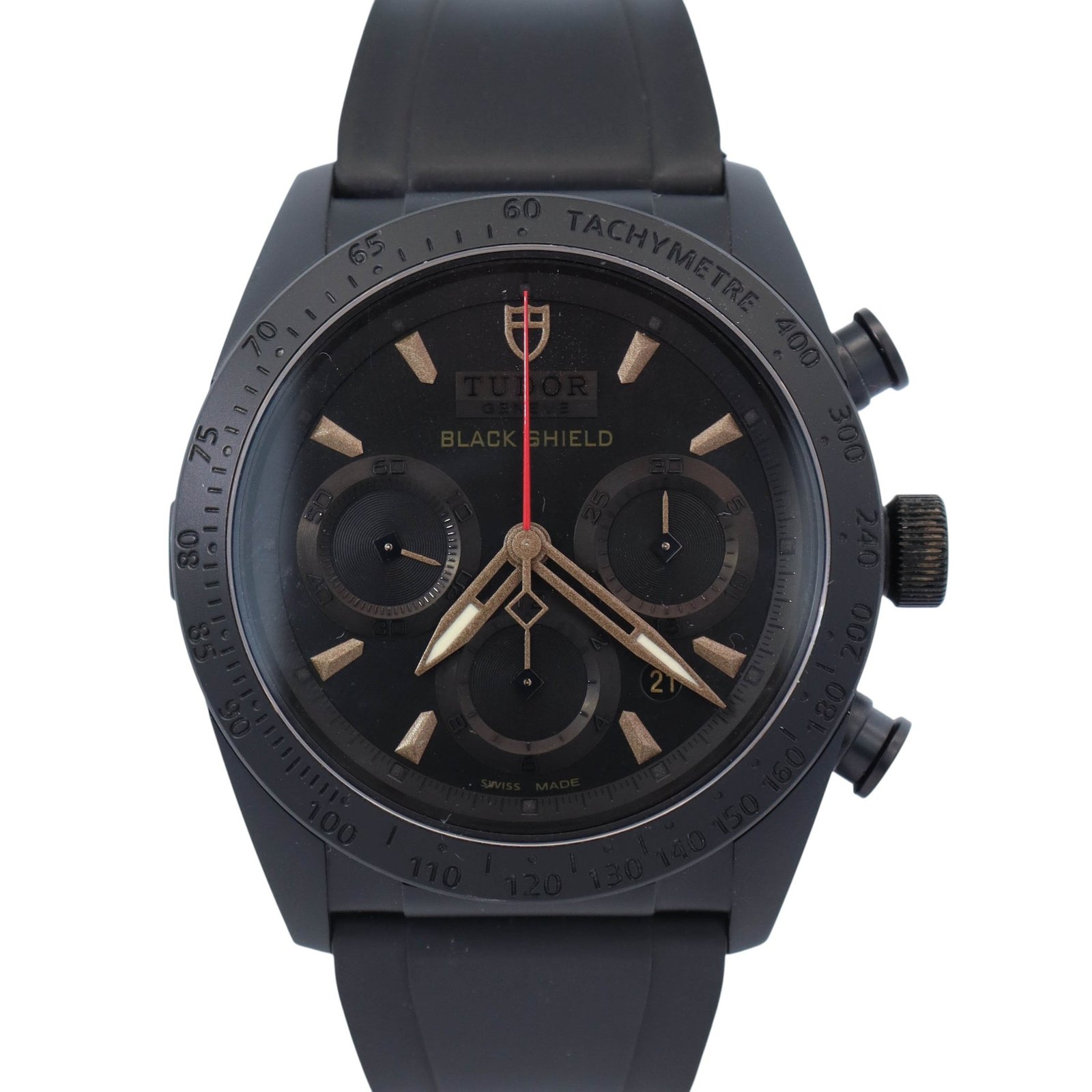 Tudor Black Shied Chronograph 42mm Red Dial Watch Ref# 42000CN-0005 Tudor Black Shied Chronograph 42mm Red Dial Watch Ref# 42000CN-0005